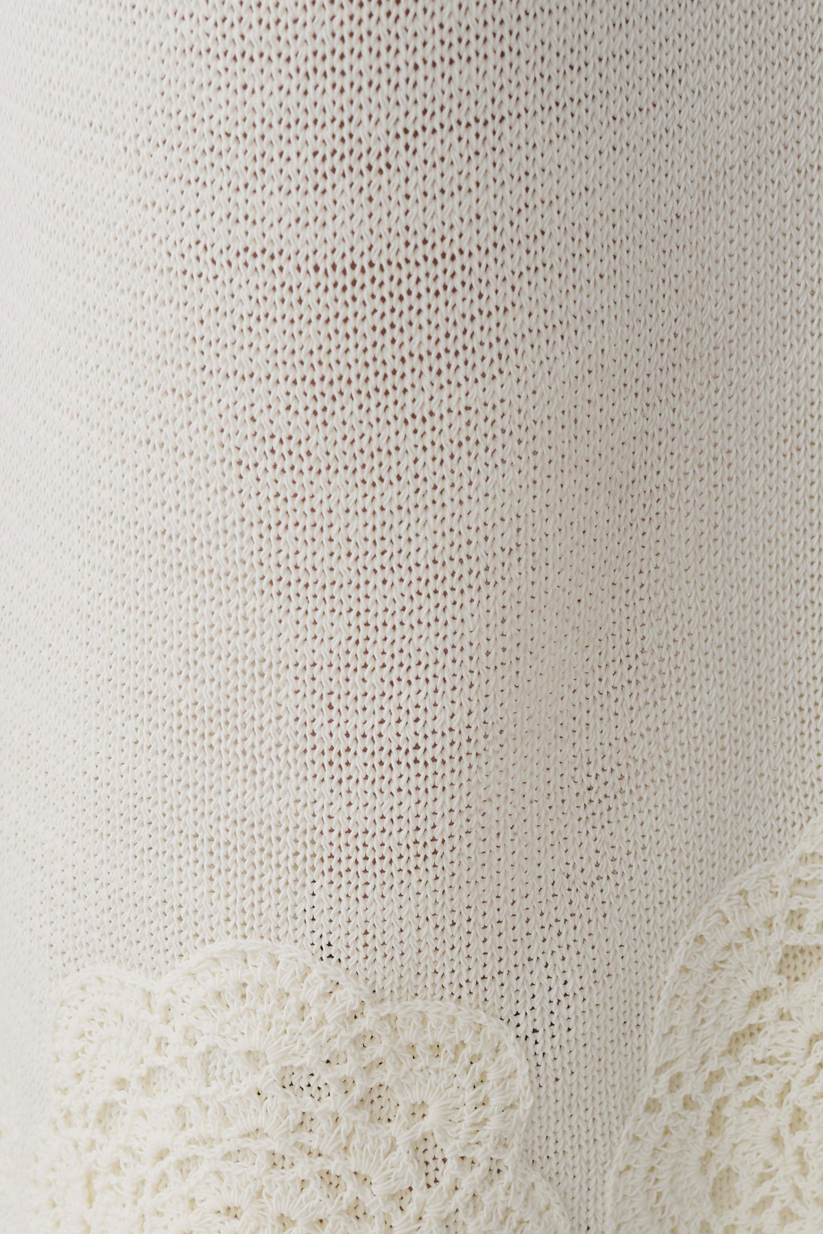 Salley Crochet Halter Longline Top - Ivory