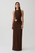 Maylin Hardware Maxi Dress - Dark Chocolate