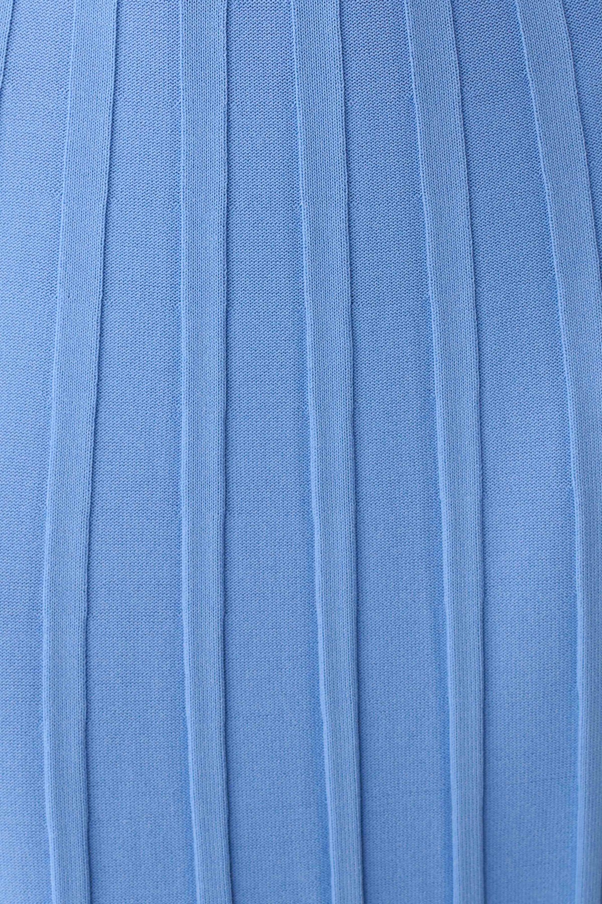 Pia Ribbed Strapless Maxi Dress - Periwinkle