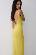 Yura Backless Twist Maxi Dress - Orchard Moss