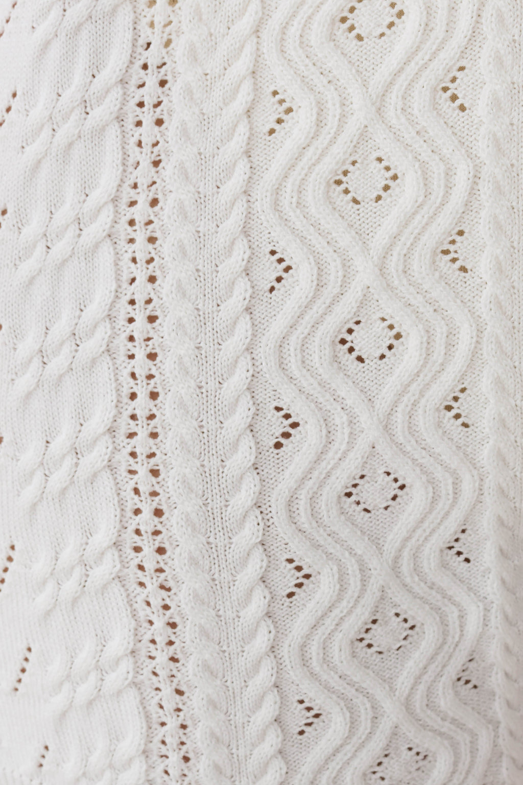 Darlene Pointelle Knit Shorts - White