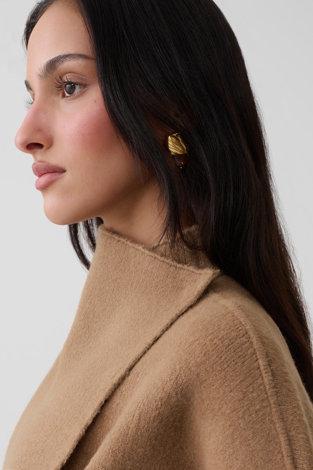 Brittany Blouson Knit Cardigan - Camel