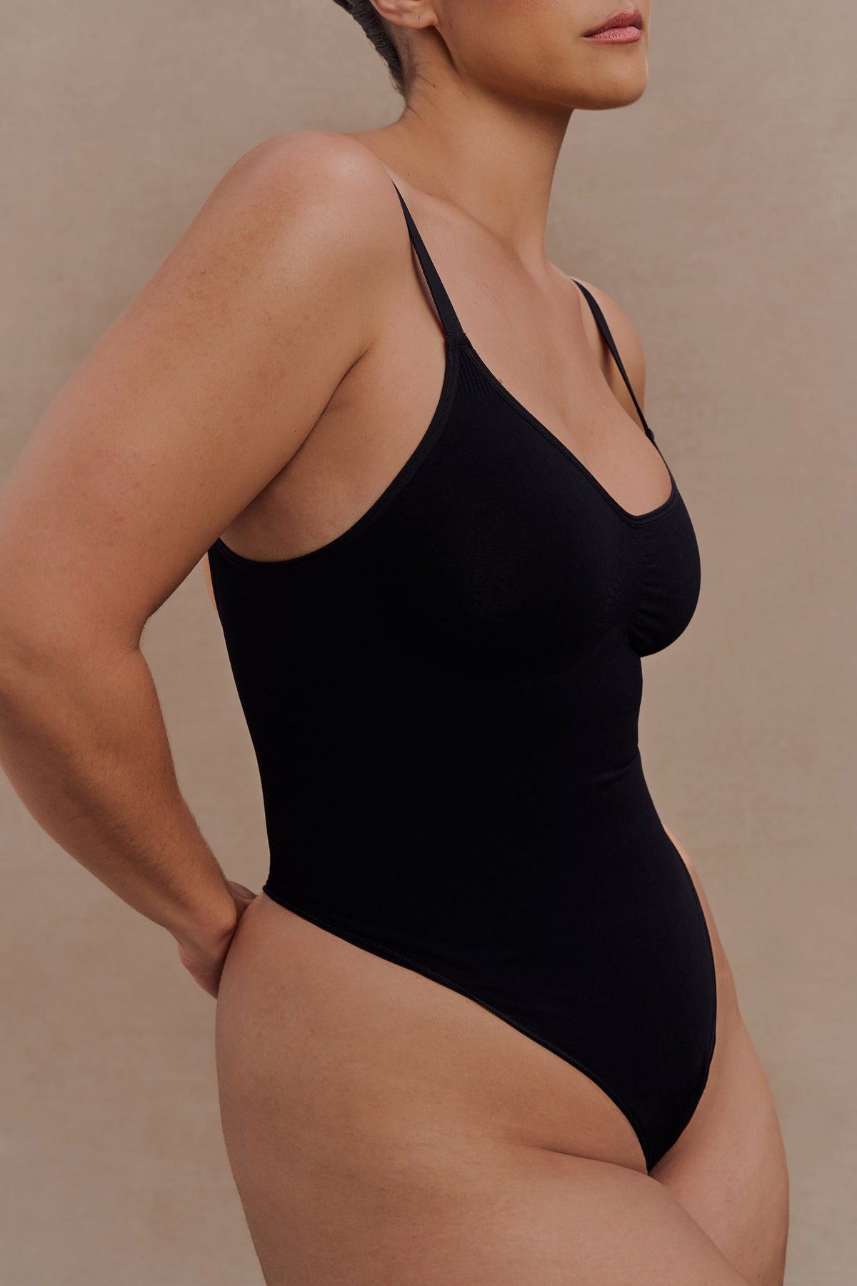 Alyssa Backless Shapewear Bodysuit - Black