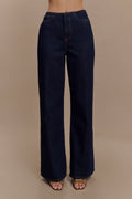 Caitlin Mid Rise Denim Jeans - Indigo Blue