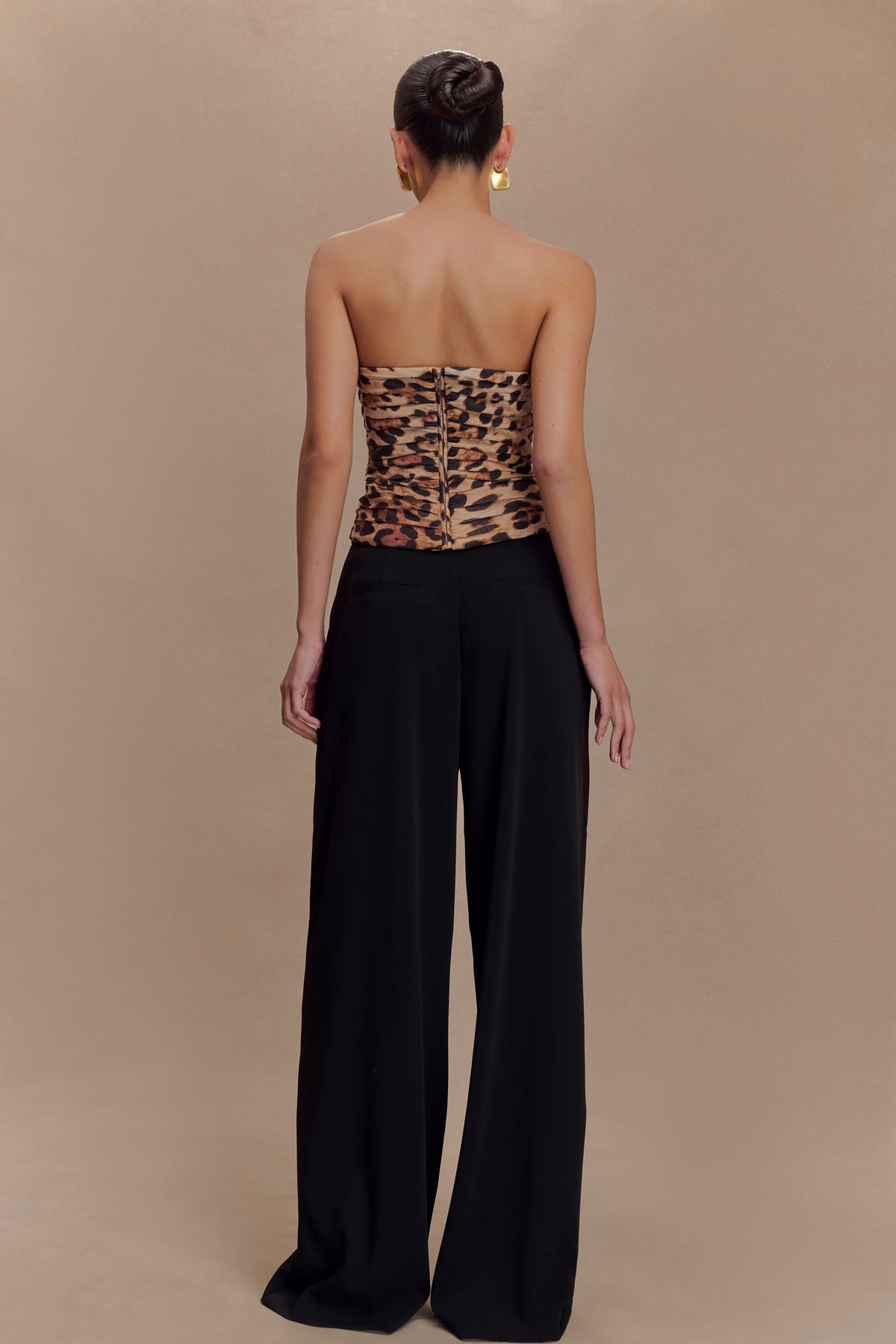 Jacqueline Pleated Wide Leg Pants - Black
