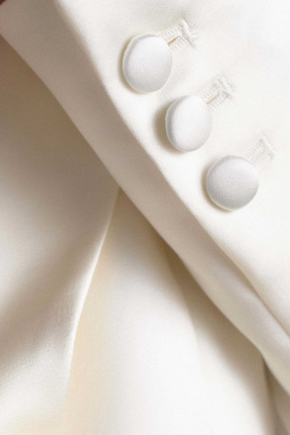 Ada Tailored Satin Blazer - Ivory