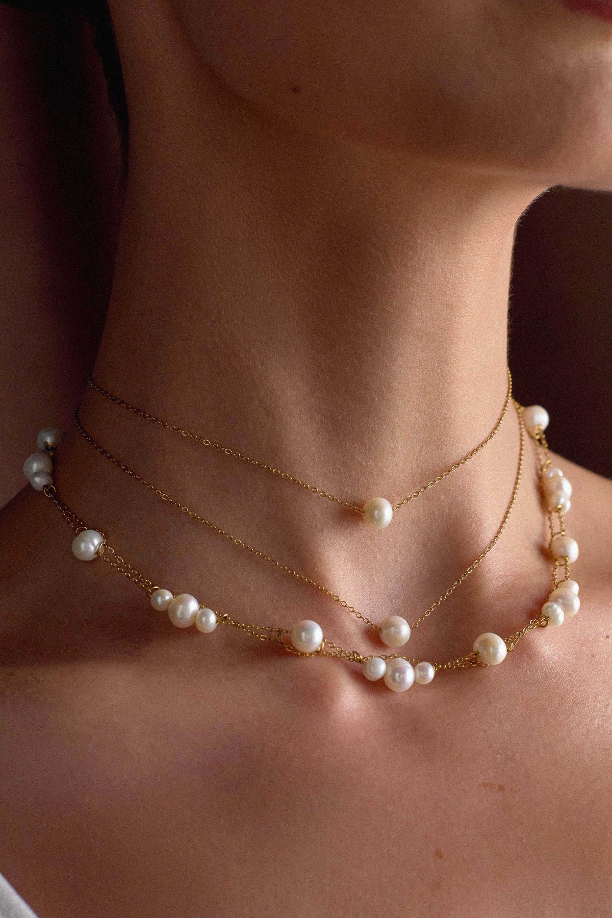 Aryanne Layered Pearl Choker - Pearl