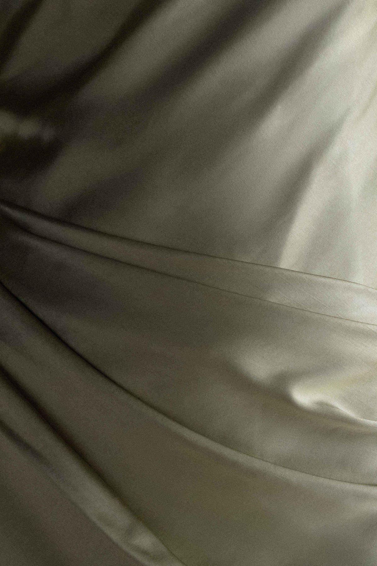 Iris Long Sleeve Satin Maxi Dress - Sage