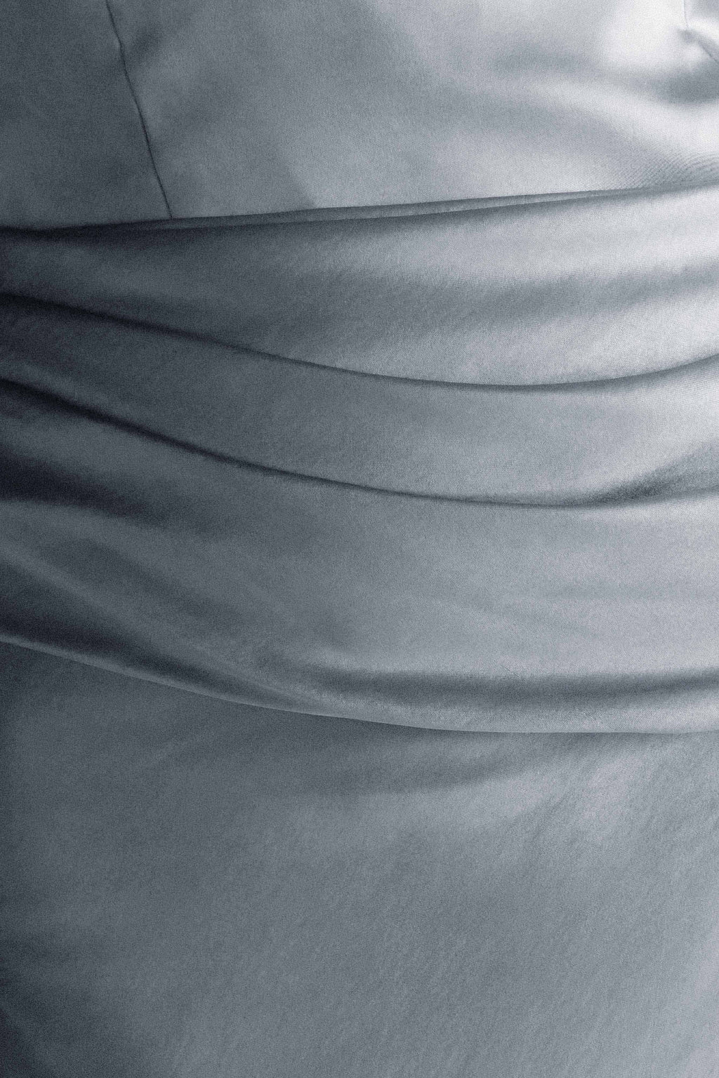 Jasmine Strapless Satin Maxi Dress - Frosted Blue