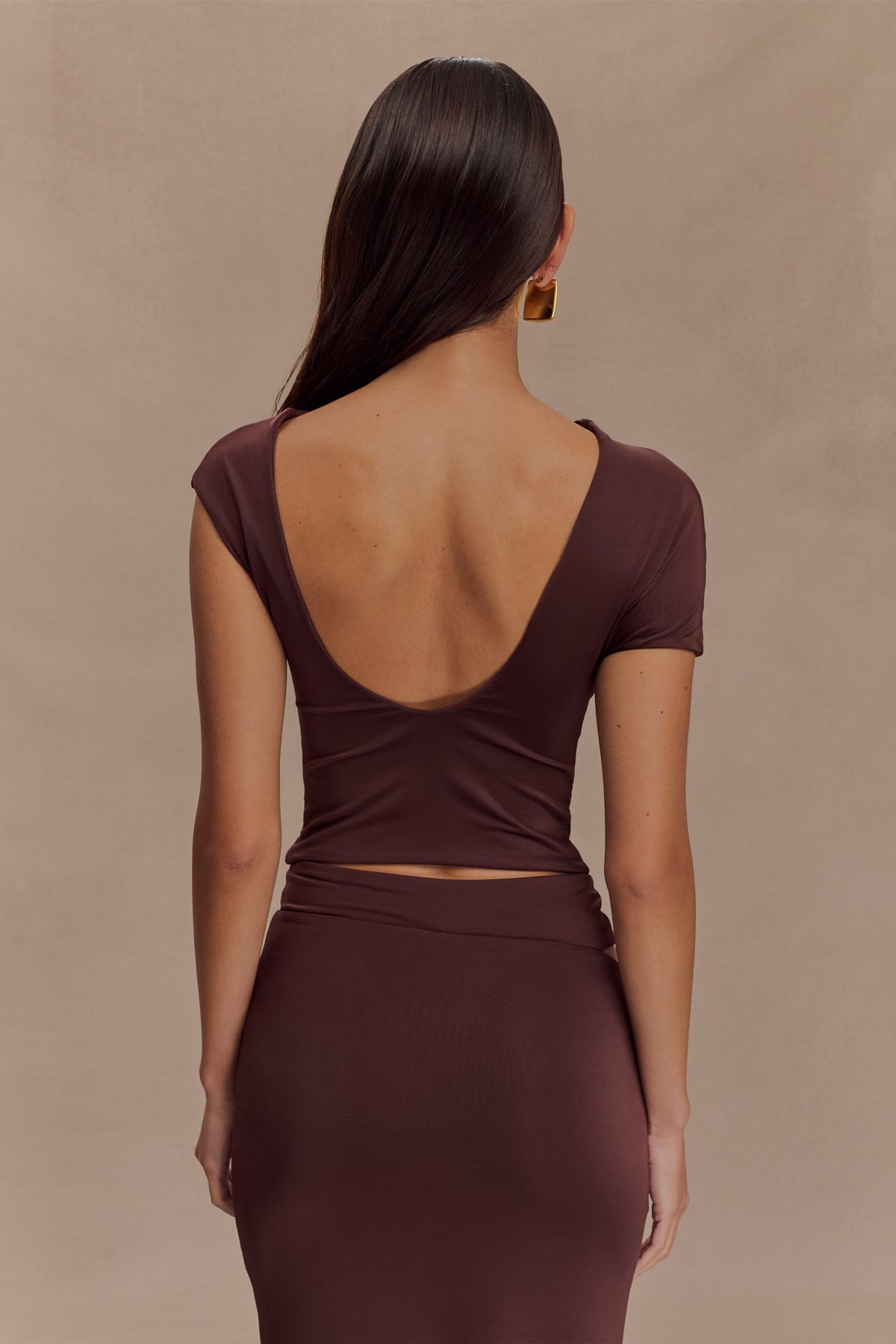 Haven Slinky Twist Top - Chocolate