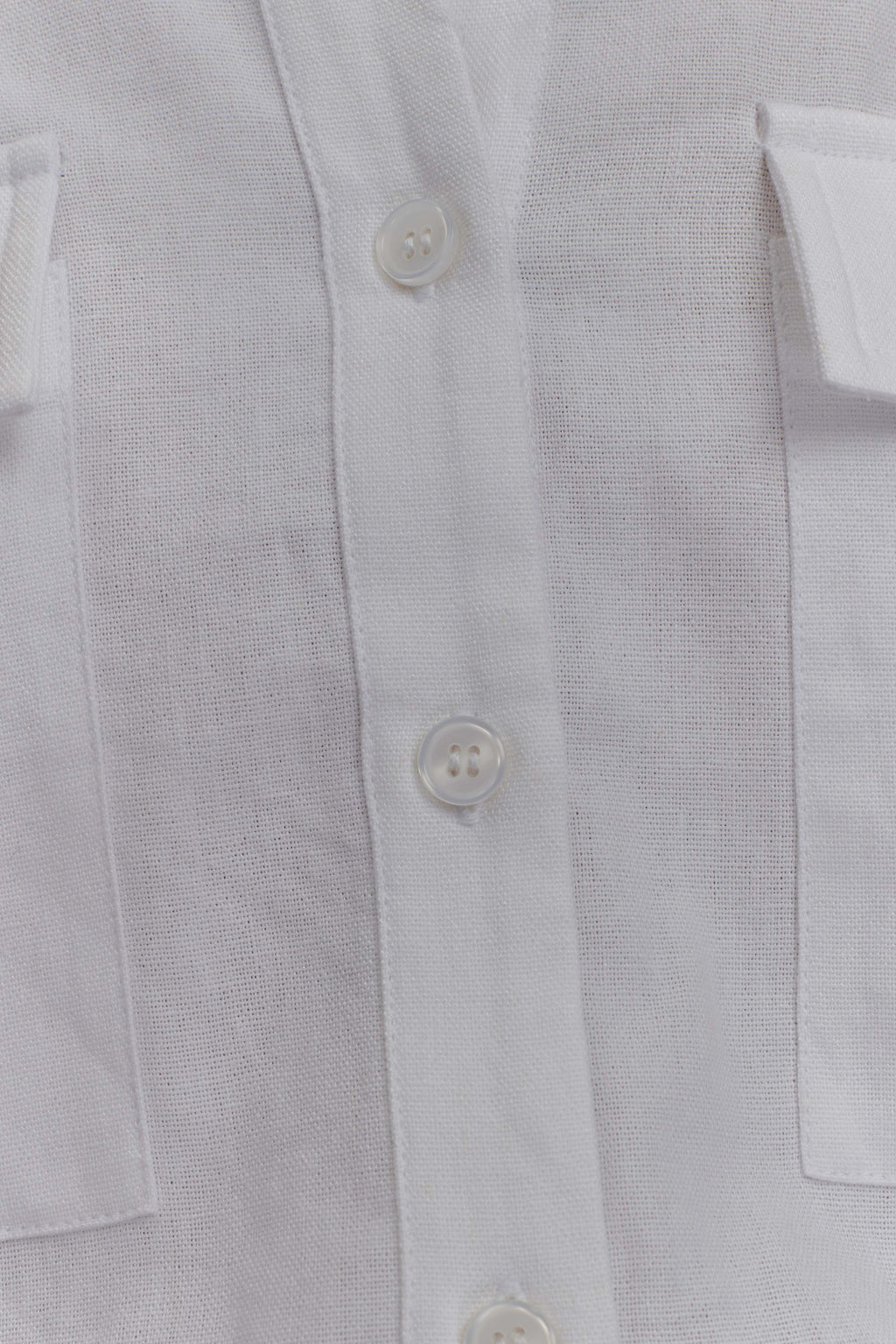 Adia Linen Belted Playsuit - White
