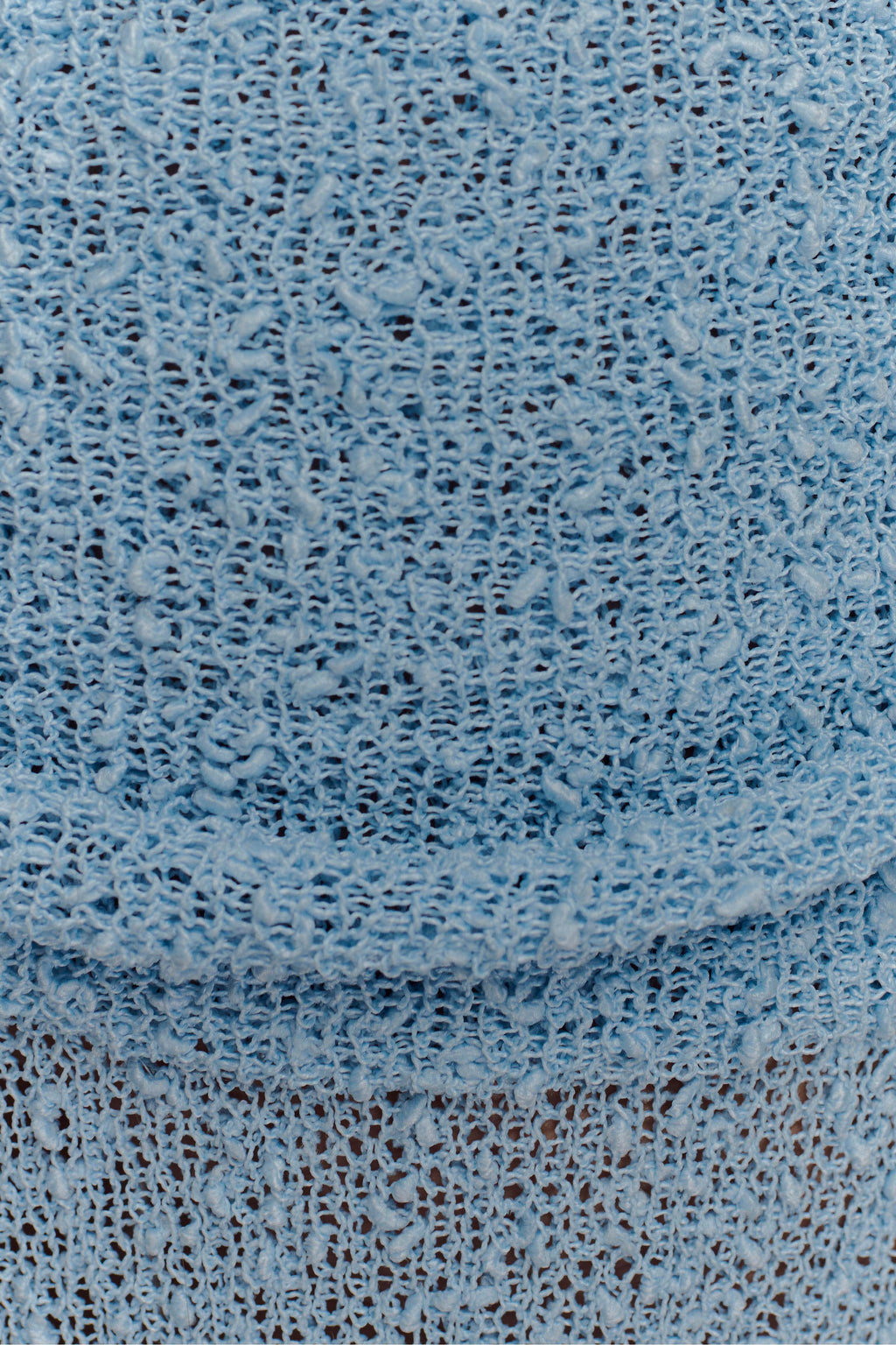 Petra Ruched Knit Maxi Skirt - Light Blue