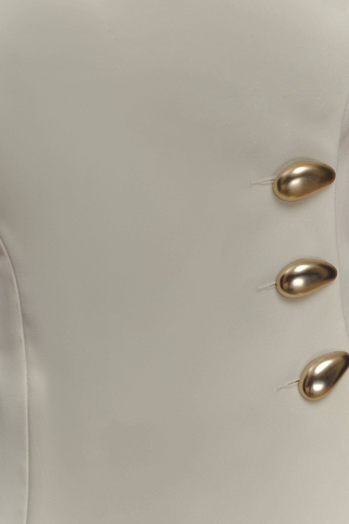 Lindie Strapless Suiting Top - Ivory
