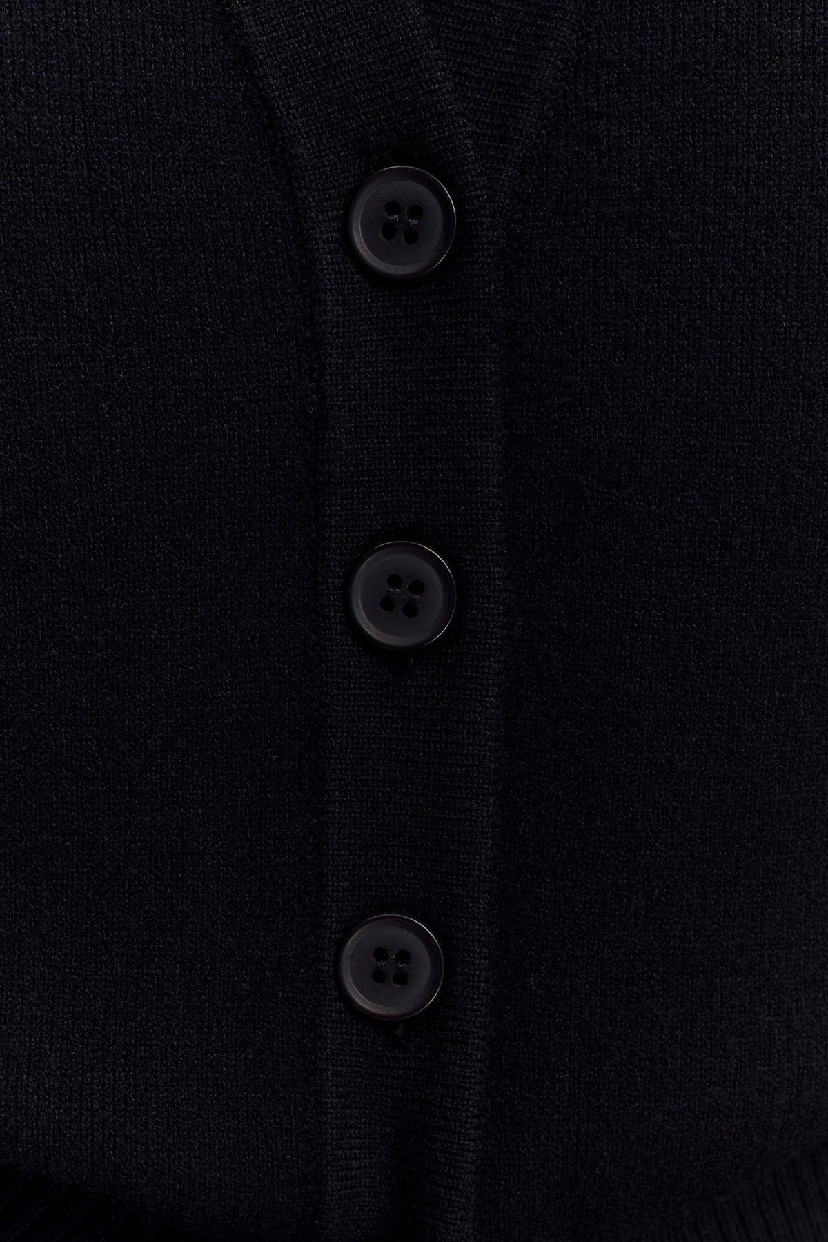Alexia Buttoned Oversized Cardigan - Black