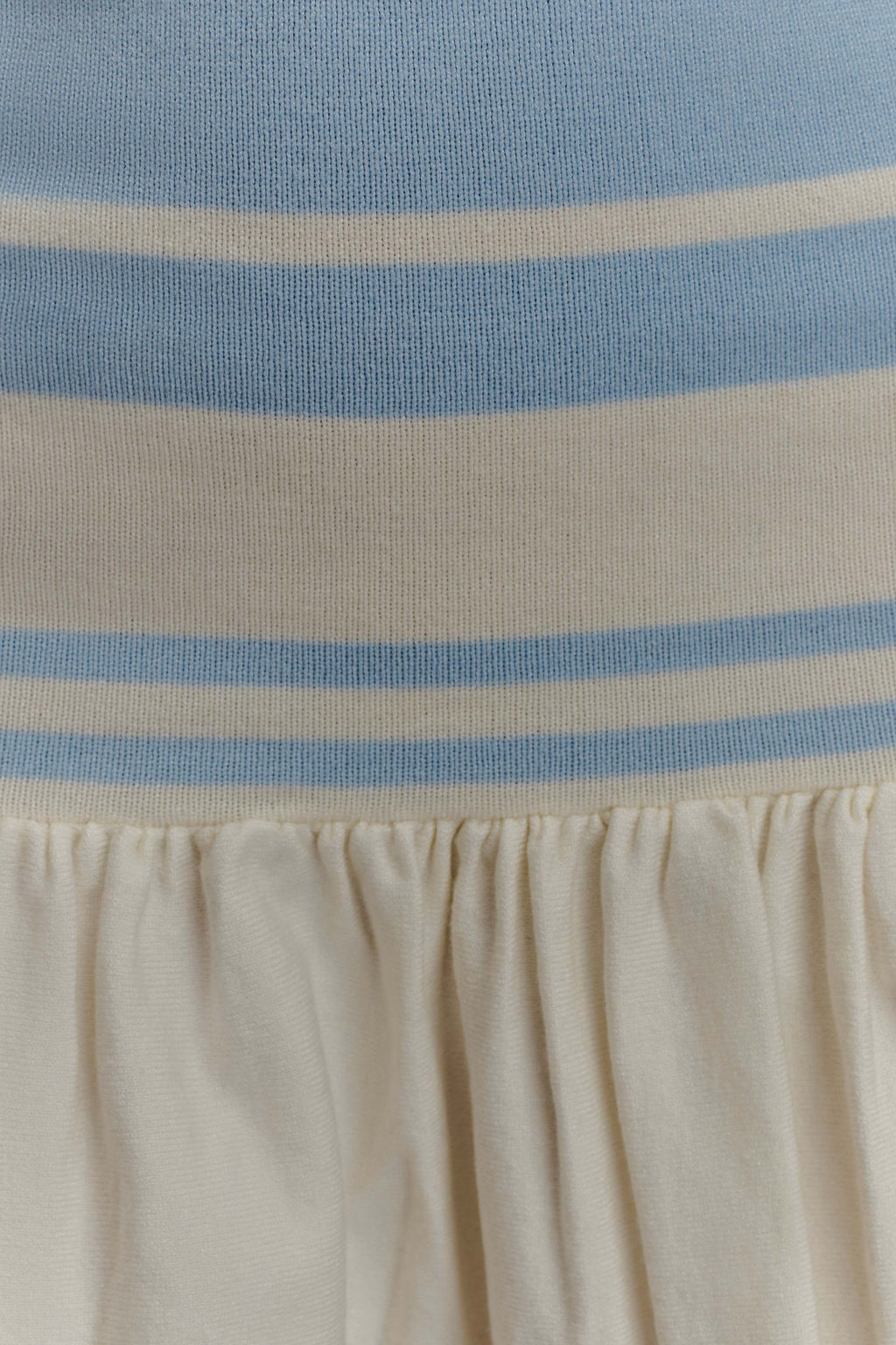 Ellison Contrast Knit Mini Dress - Blue/White