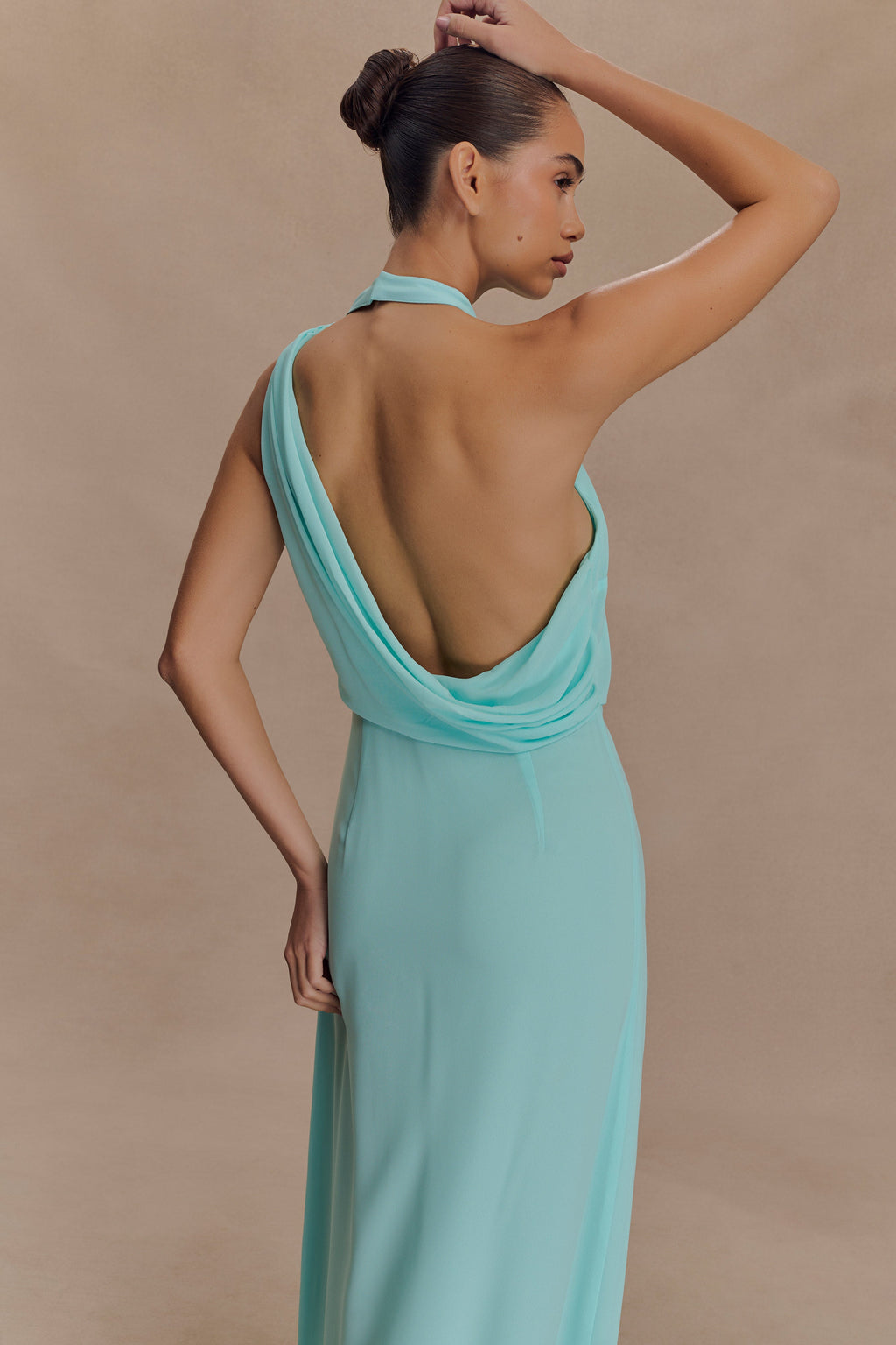 Galia Cowl Neck Maxi Dress - Lagoon