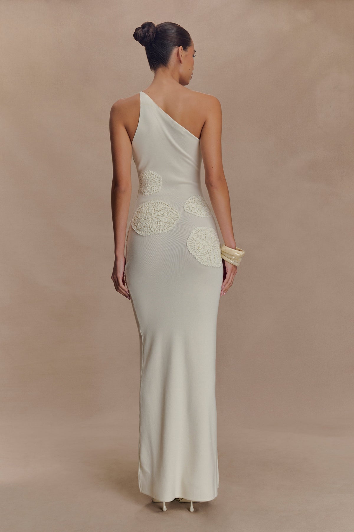 Teneika Crochet Knit Maxi Dress - Ivory
