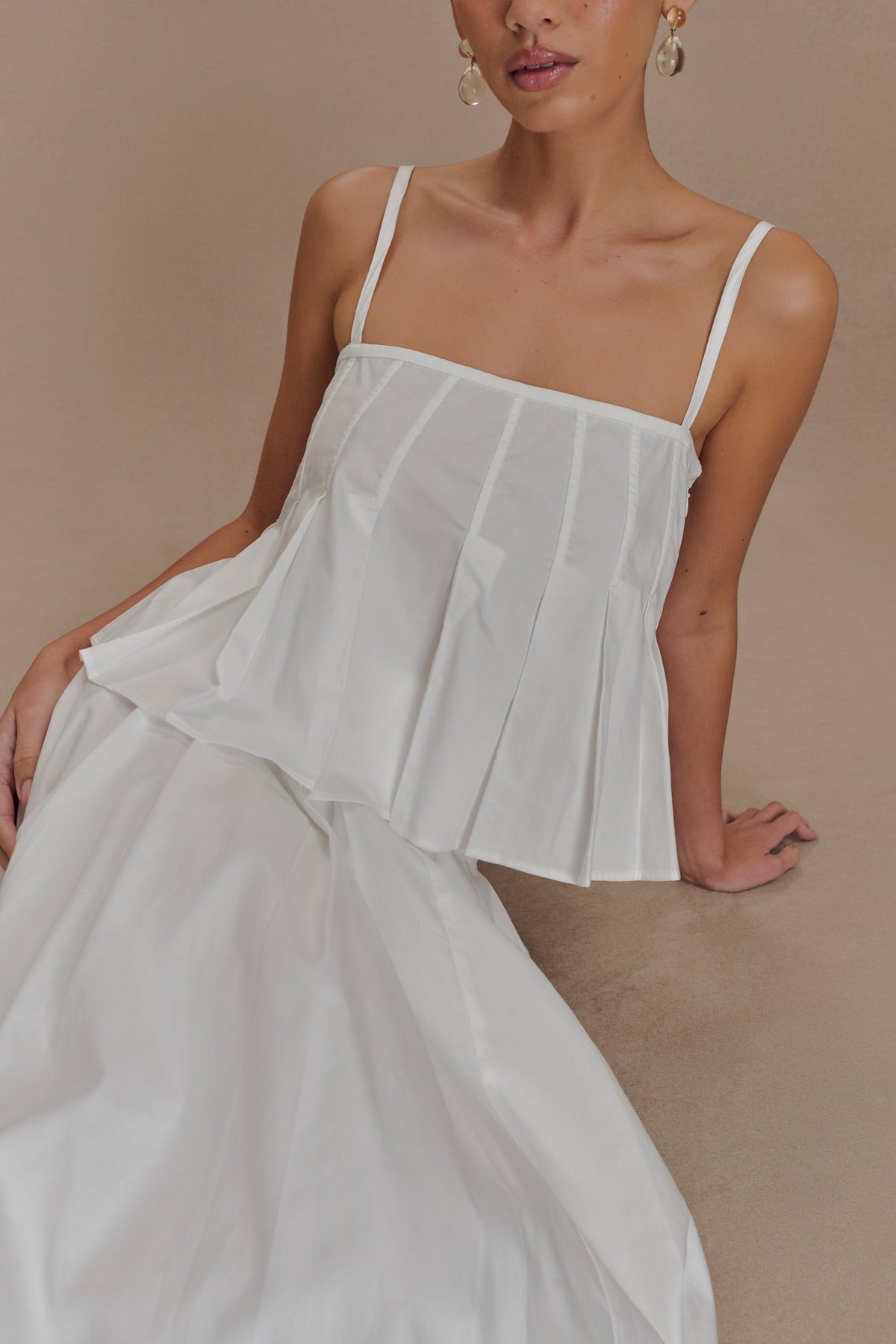 Mae Cotton Top - White