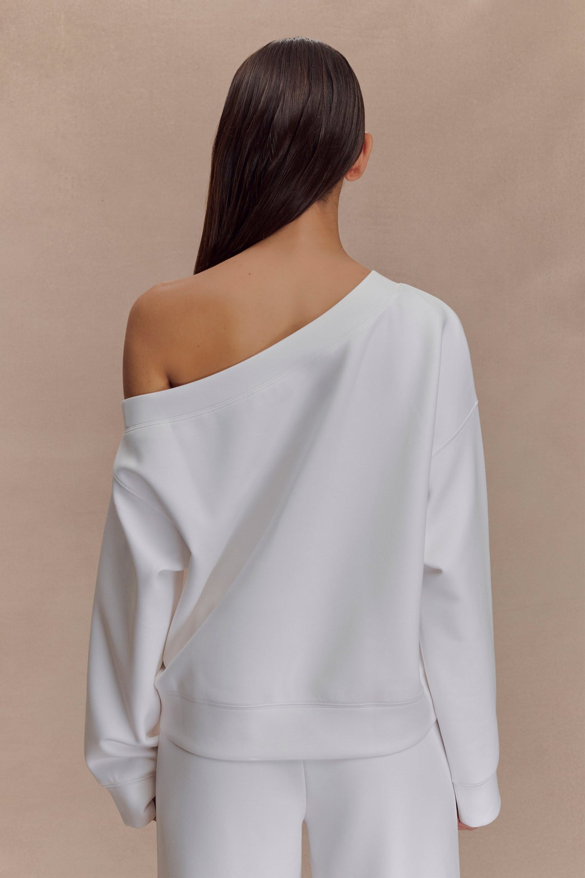 Aiden Slouchy Crew Jumper - Ivory