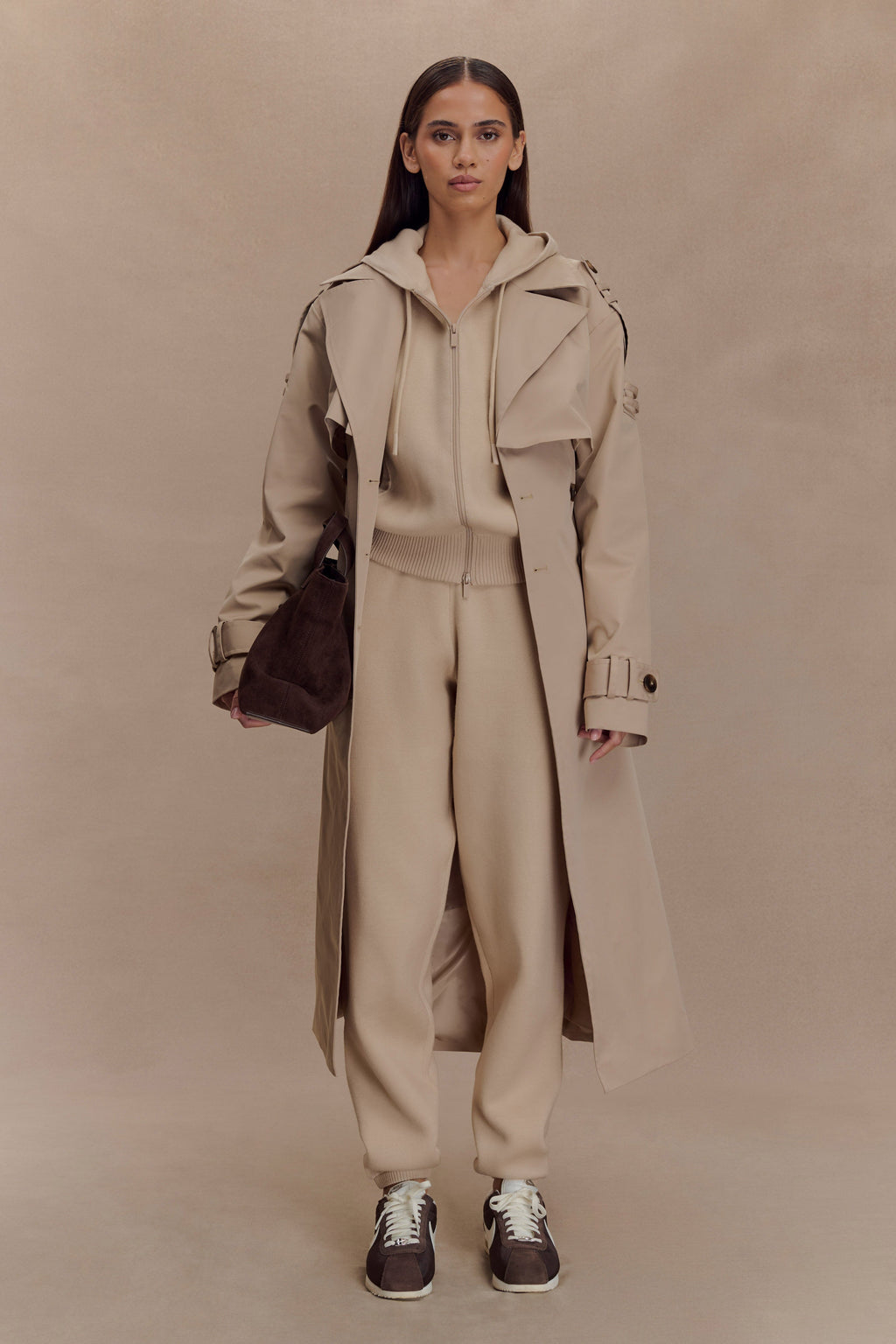 Lois Twill Trench Coat - Camel