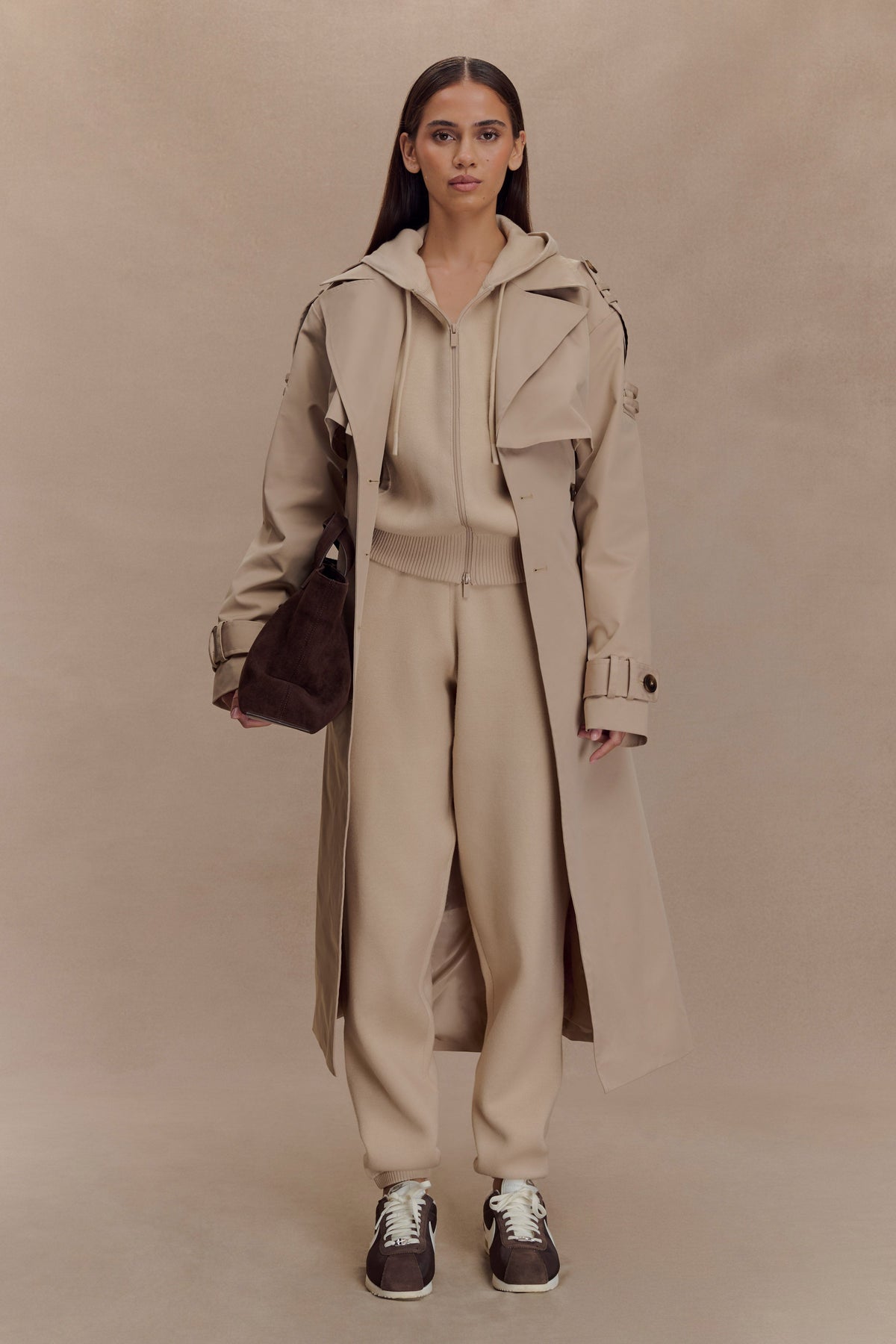 Lois Twill Trench Coat - Camel