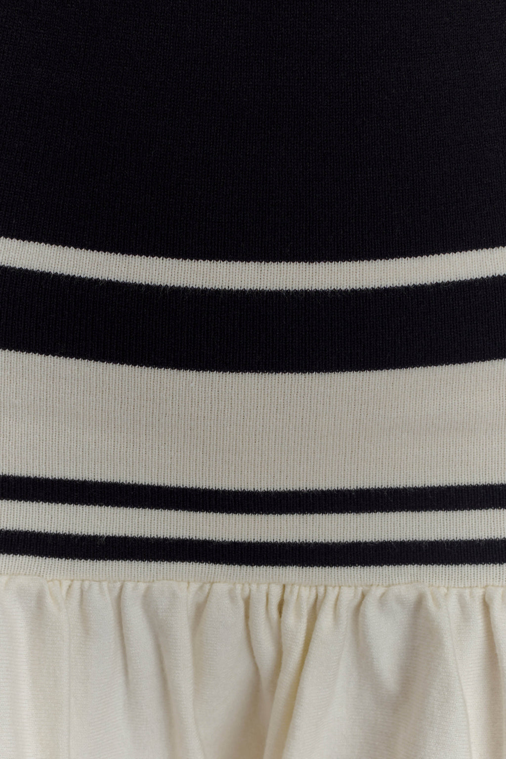 Ellison Contrast Knit Mini Dress - Black/White