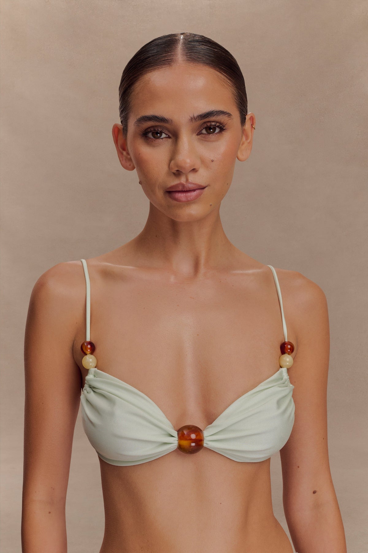 Memphis Beaded Bikini Top - Mint