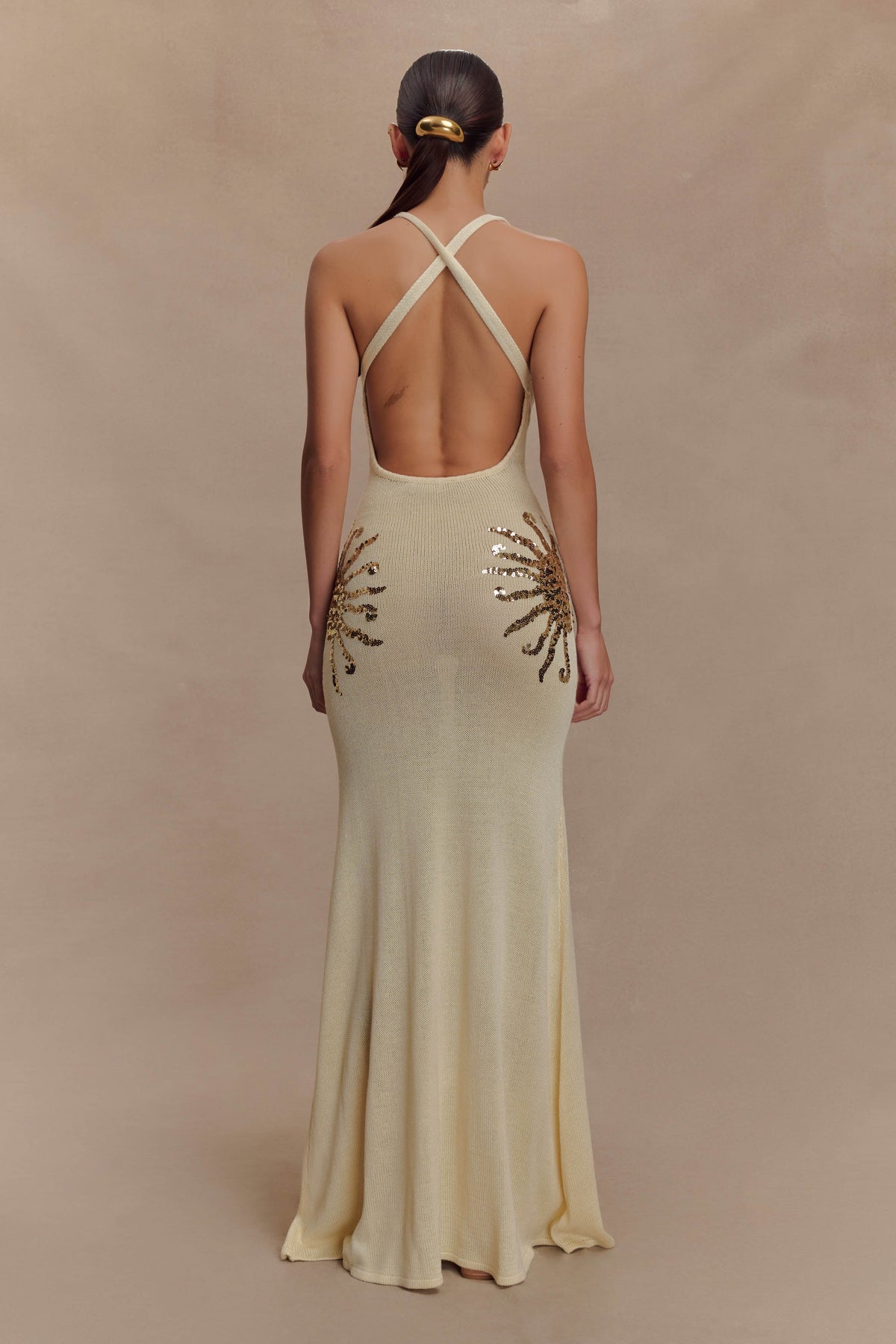 Ellington Knit Maxi Dress With Sequin - Ivory