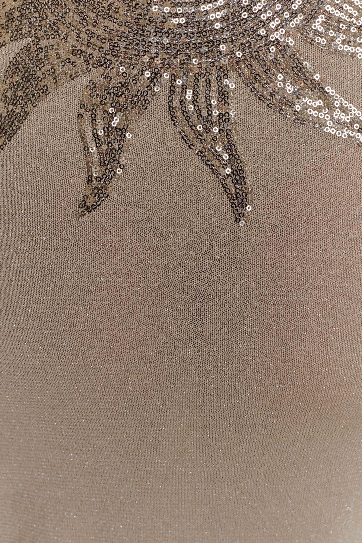 Atticus Knit Maxi Dress With Sequin - Gold