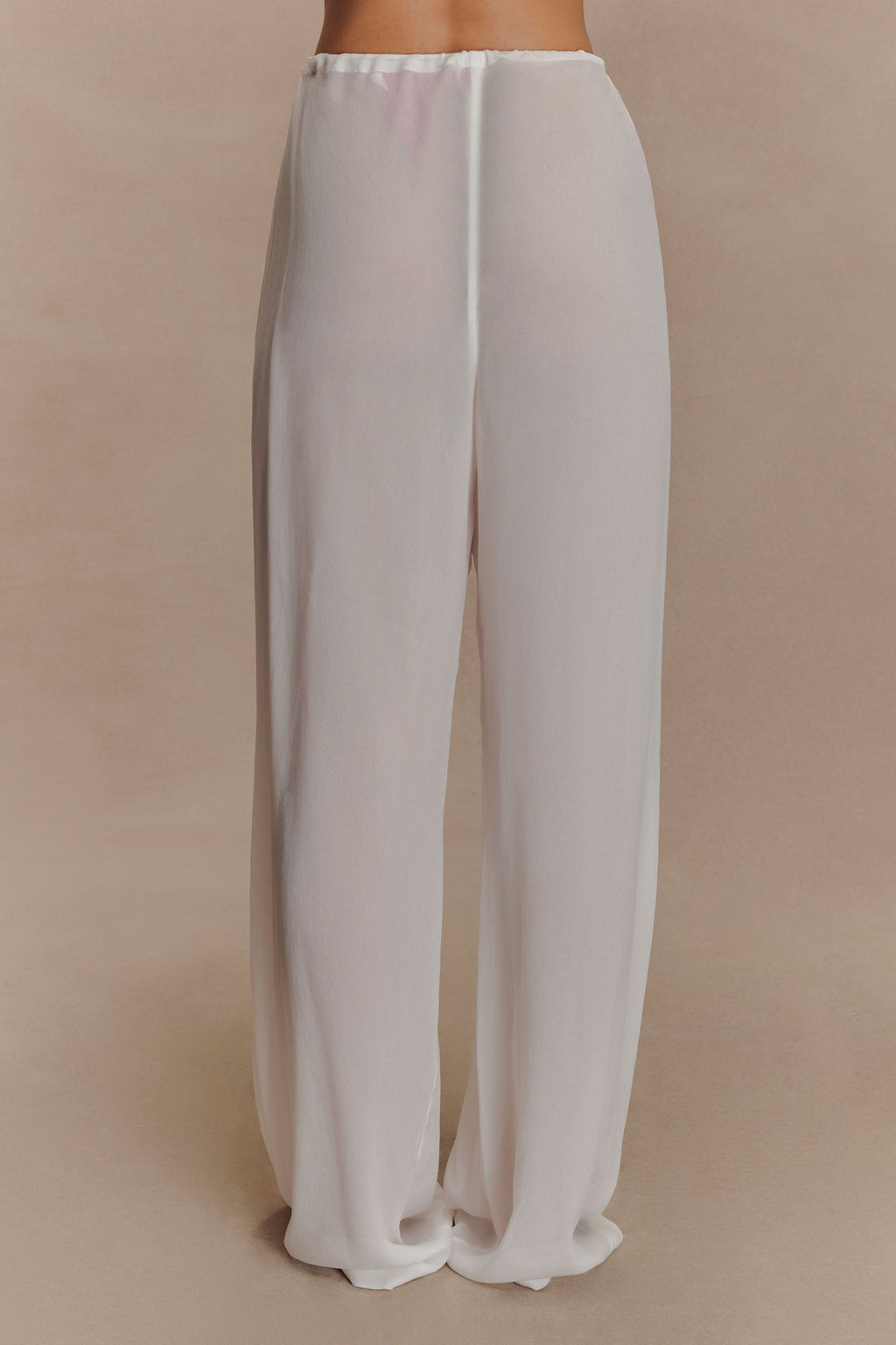 Tonya Sheer Straight Leg Pant - Ivory