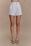 Scout Linen Belted Shorts - White