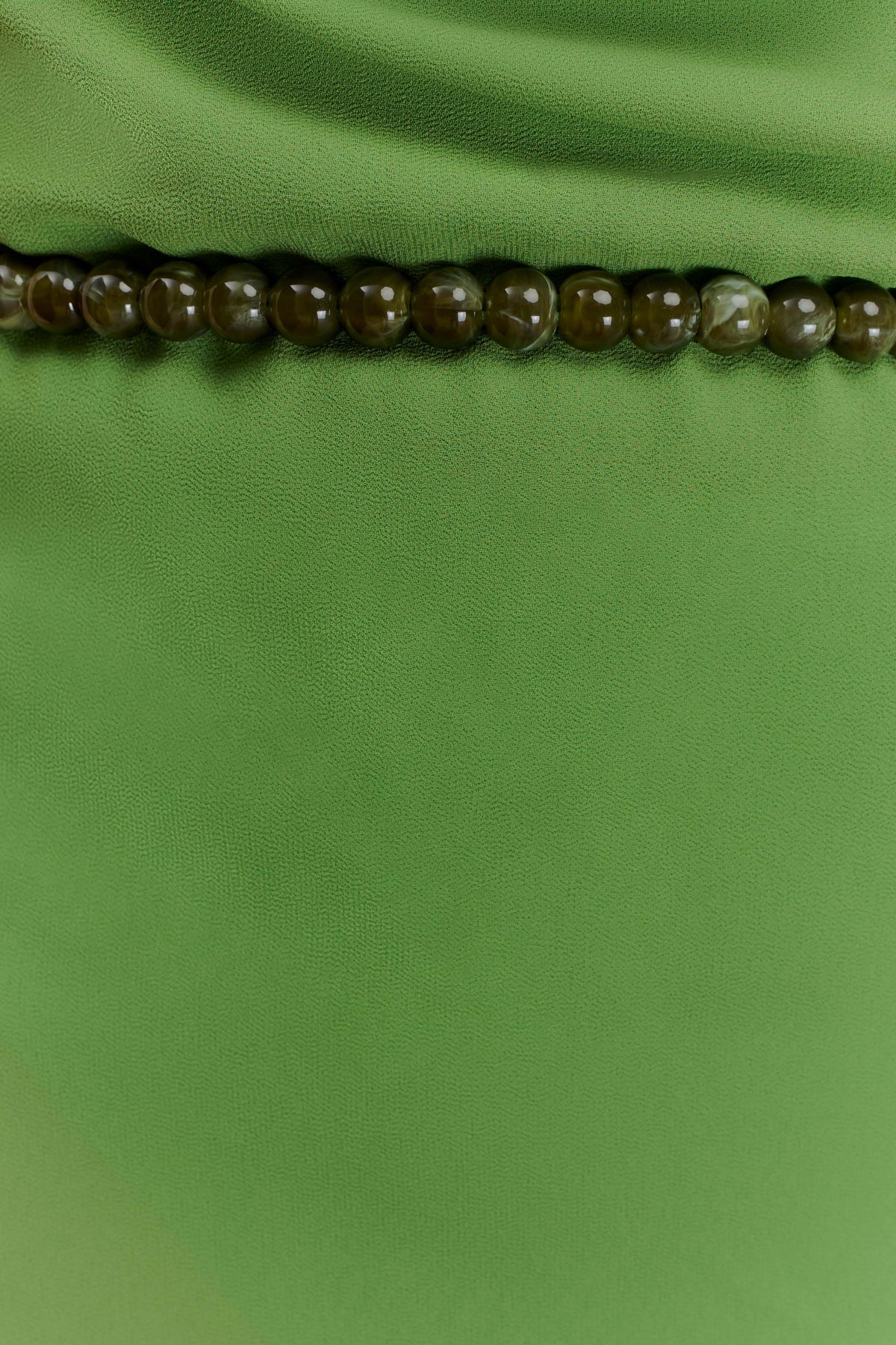 Elaine Chiffon Beaded Maxi Dress - Green