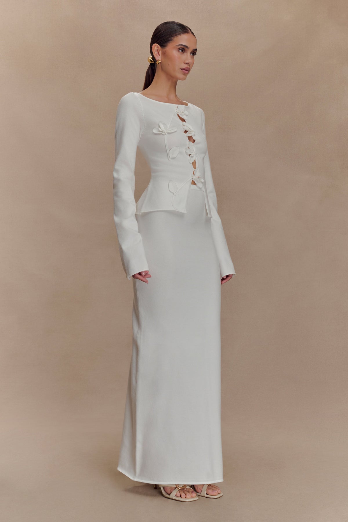 Alejandra Knit Maxi Skirt - White