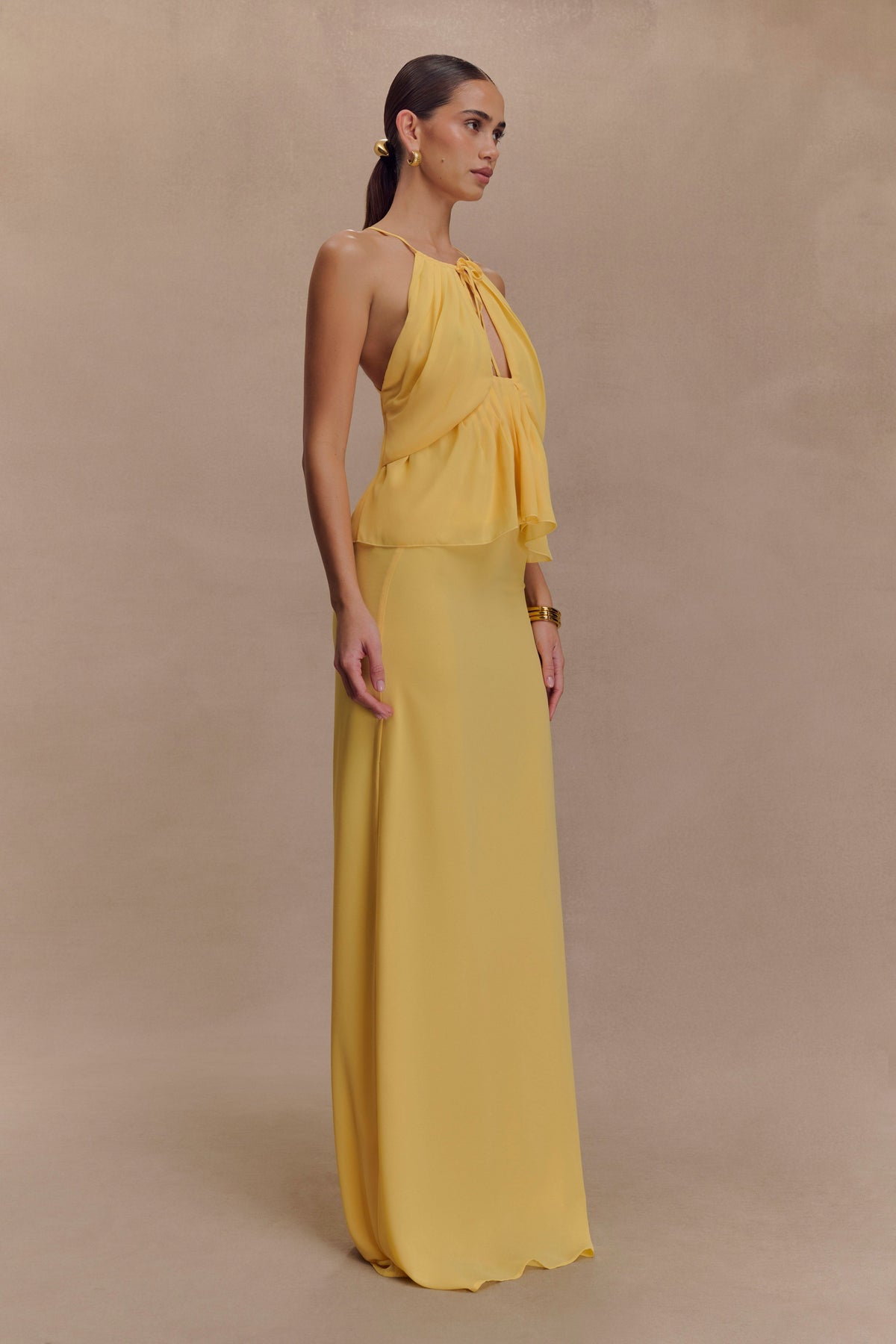 Katalina Chiffon Maxi Skirt - Butterscotch