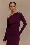 Miles Off Shoulder Knit Top - Plum