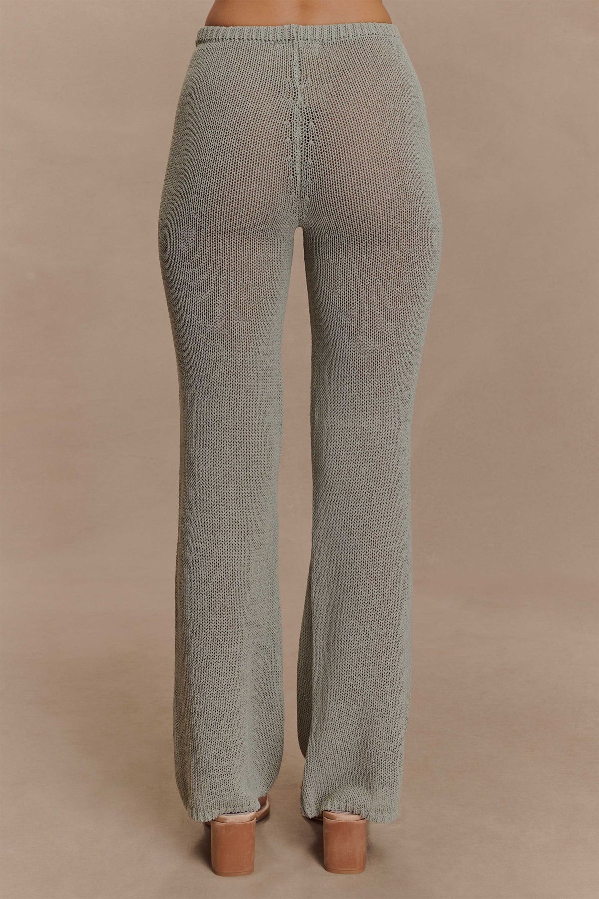 Malani Wide Leg Knit Pants - Sage