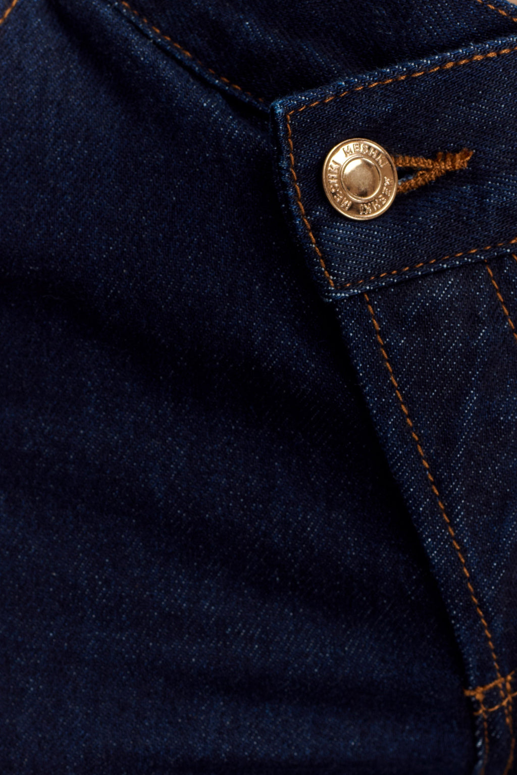Remington V Front Straight Leg Jeans - Indigo Blue