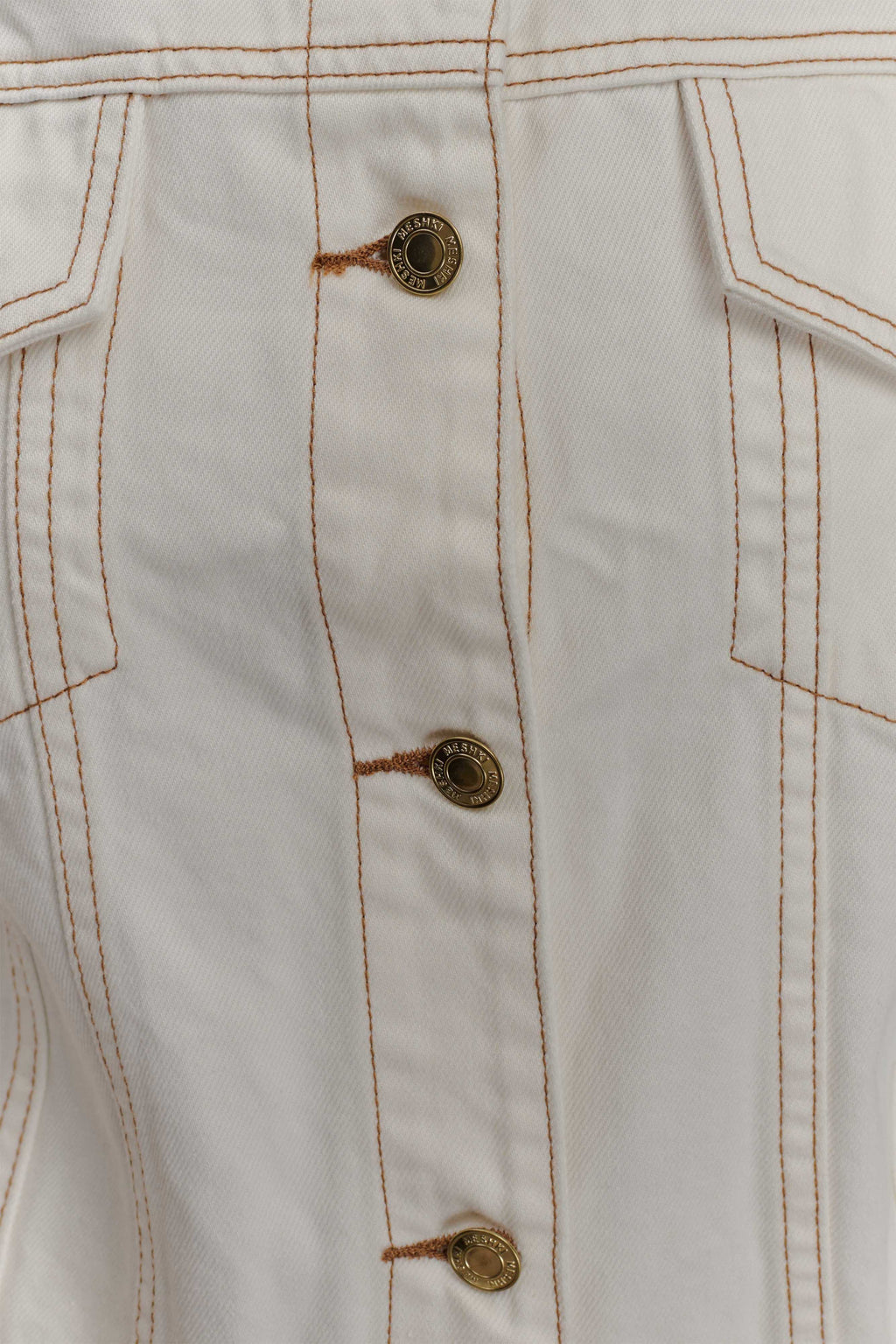 Kirra Cinched Denim Jacket - White