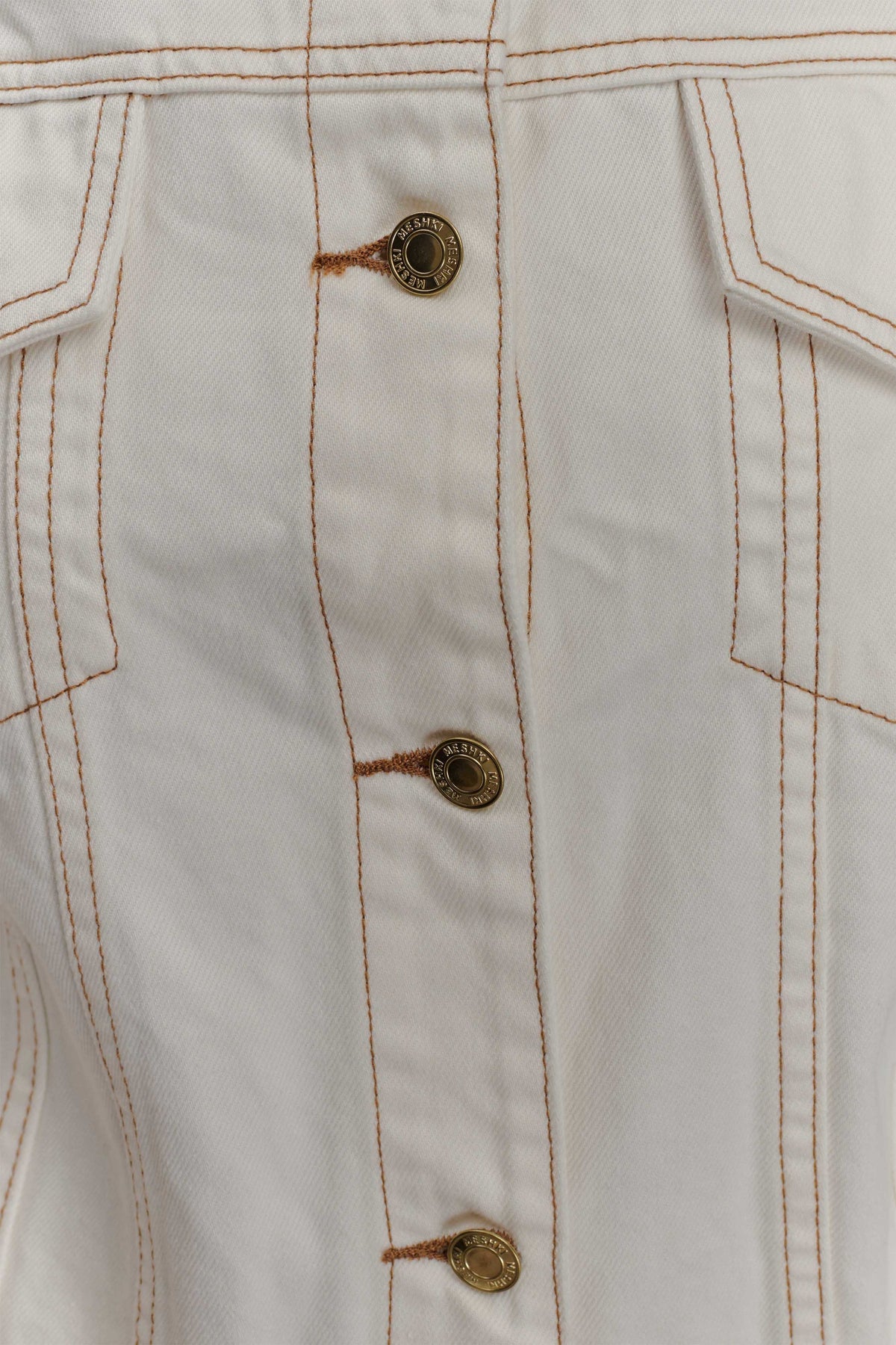 Kirra Cinched Denim Jacket - White