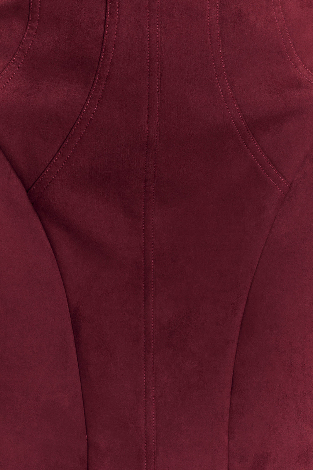 Andy Faux Suede Mini Dress - Wine