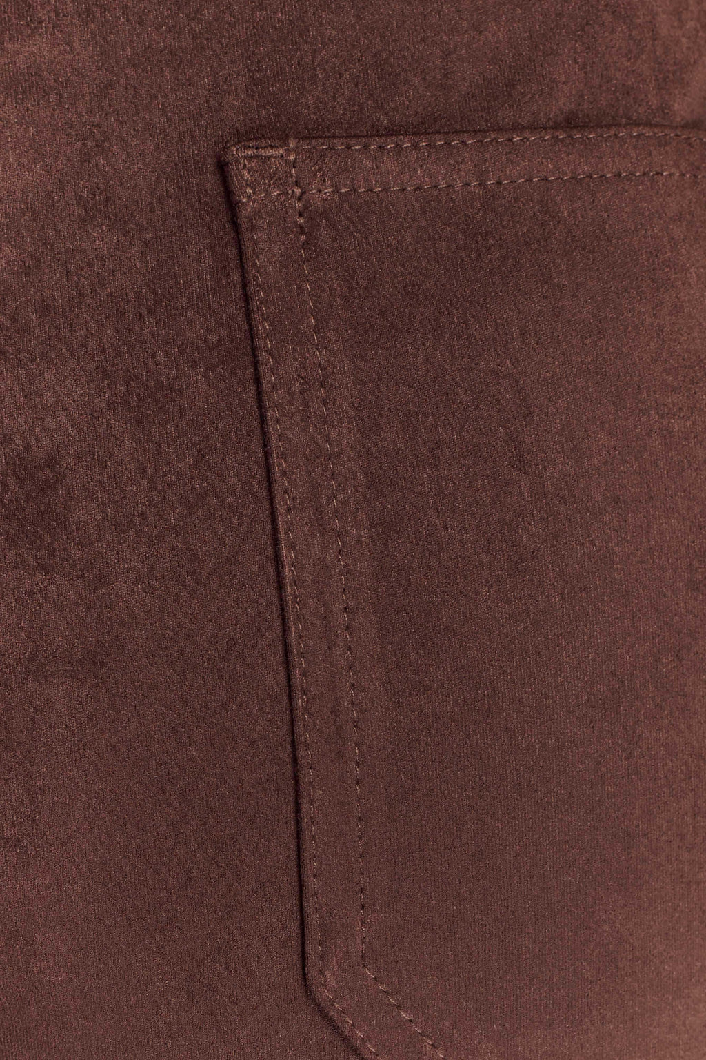Logan Faux Suede Pants - Dark Chocolate
