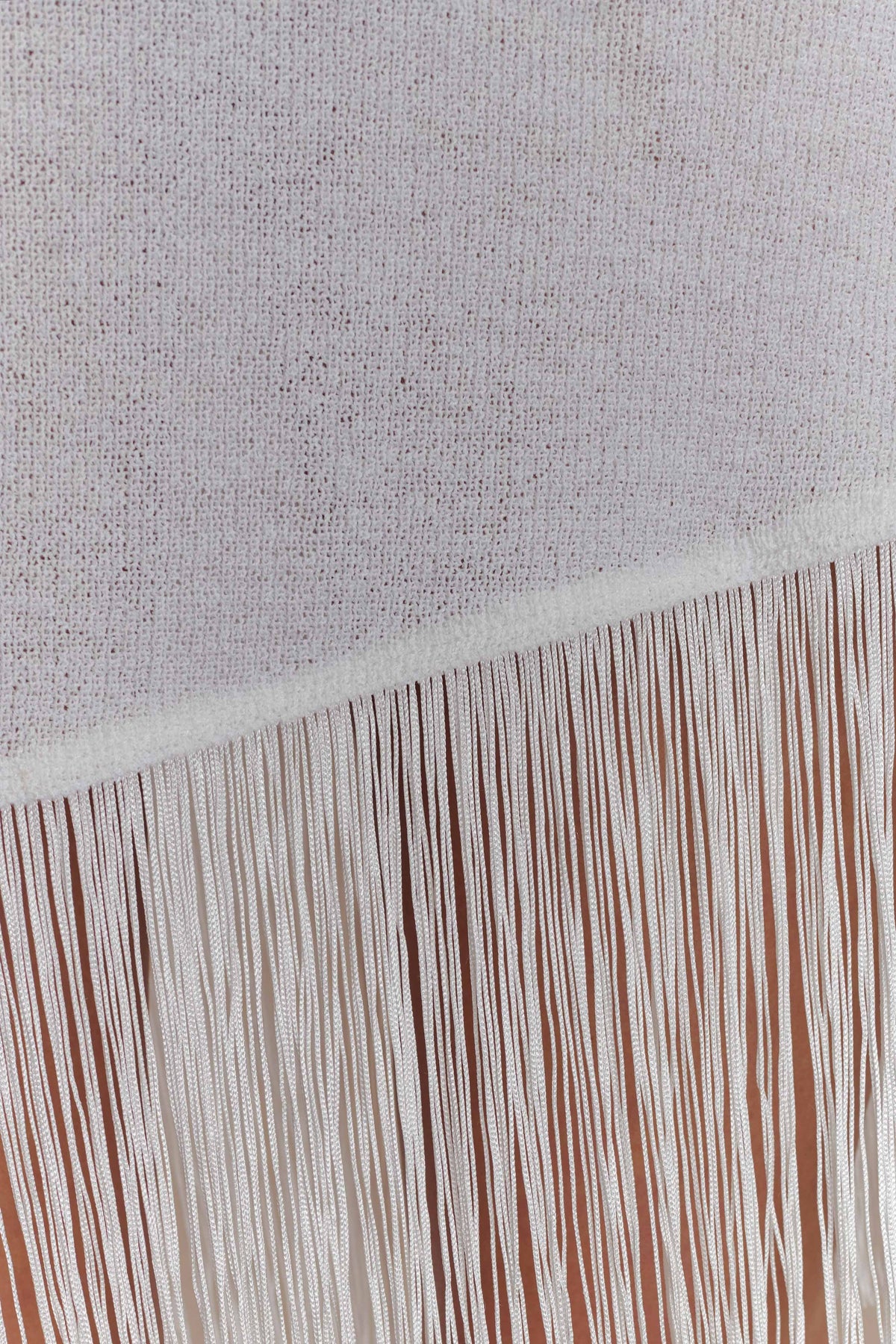 Kayden Fringe Off Shoulder Knit Mini Dress - Ivory