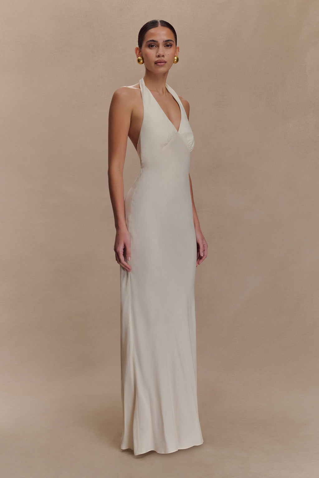 Louisiana Halter Maxi Dress - Ivory
