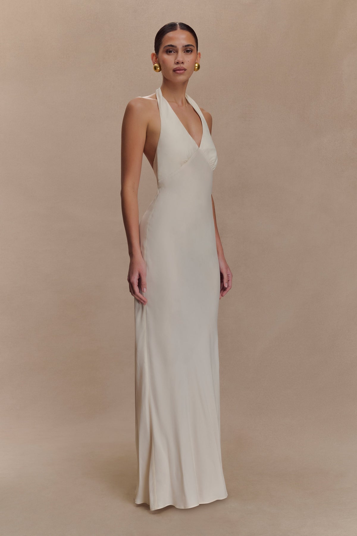 Louisiana Halter Maxi Dress - Ivory