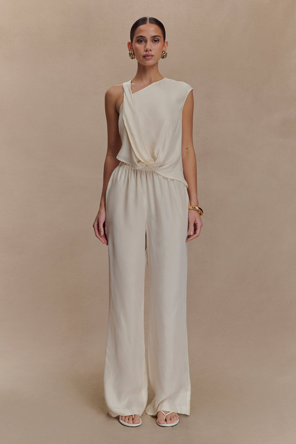 Violeta Straight Leg Pant - Ivory