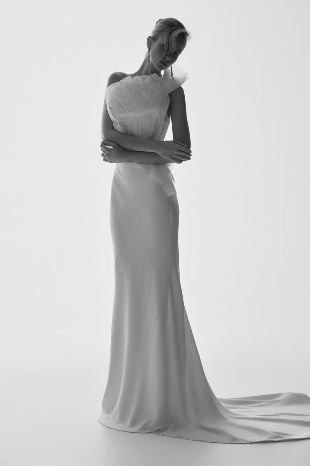 Clara Fishtail Maxi Skirt - White