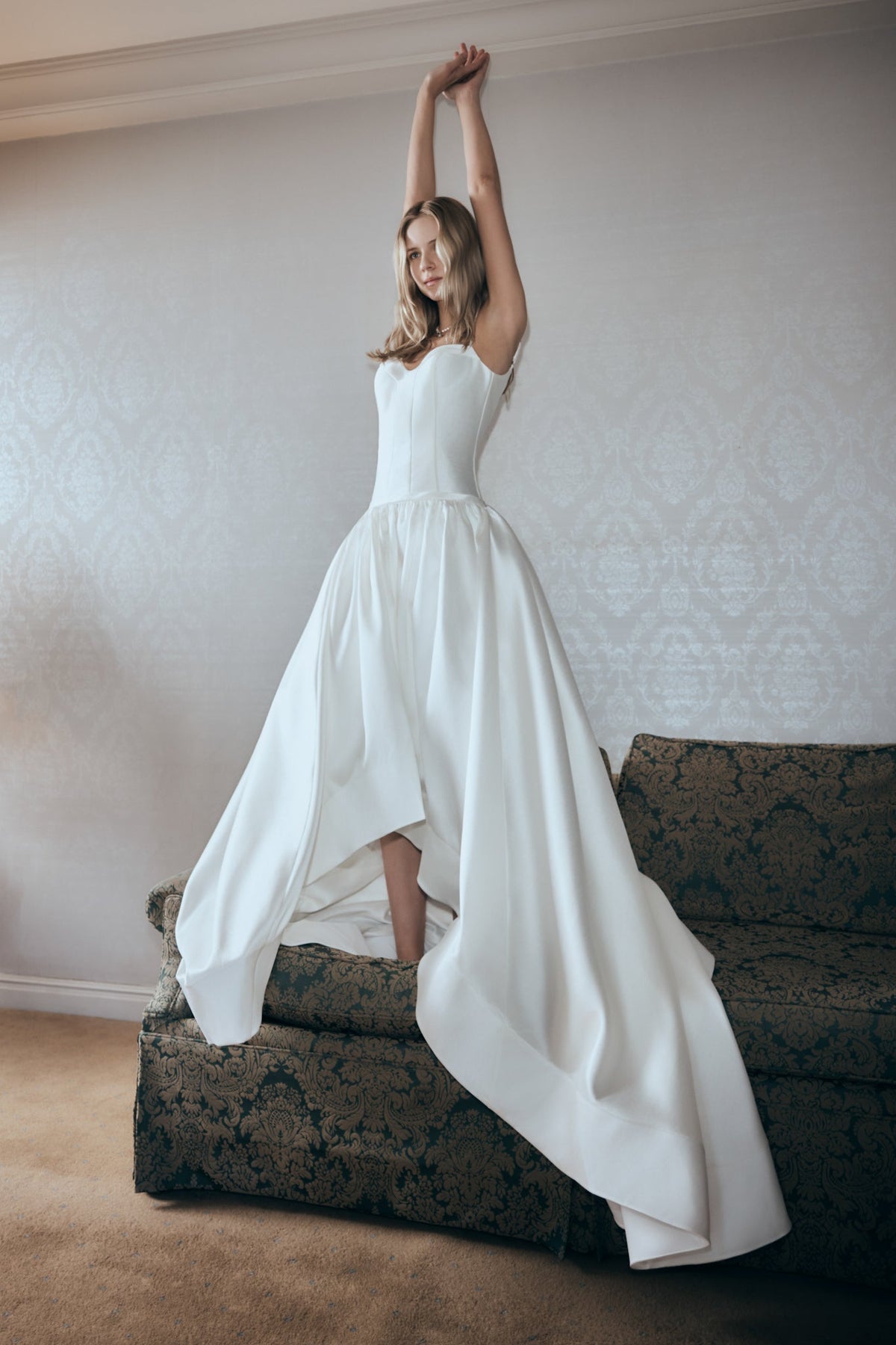 Carol Taffeta Maxi Gown - Ivory