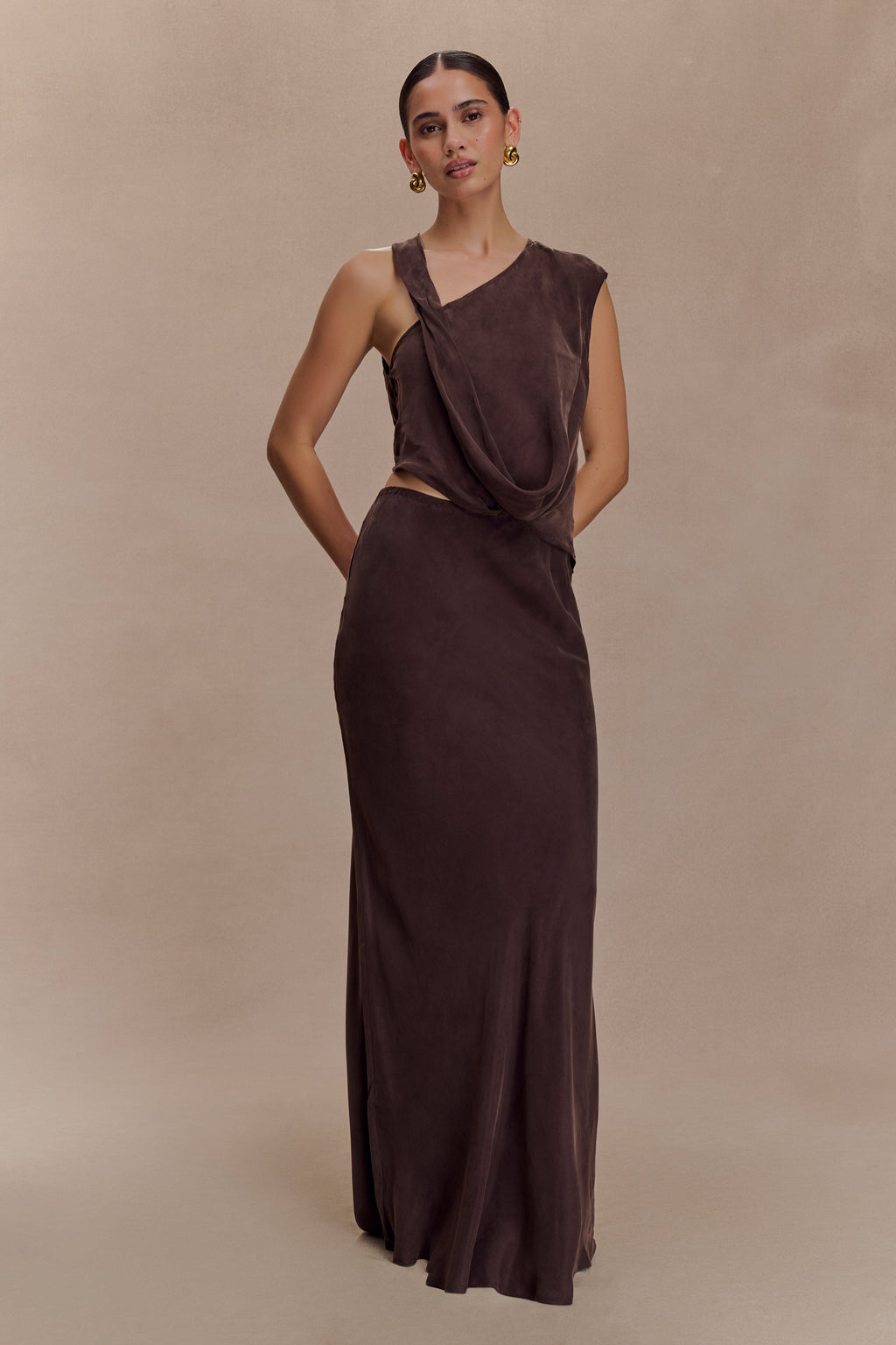 Violeta Maxi Skirt - Dark Chocolate