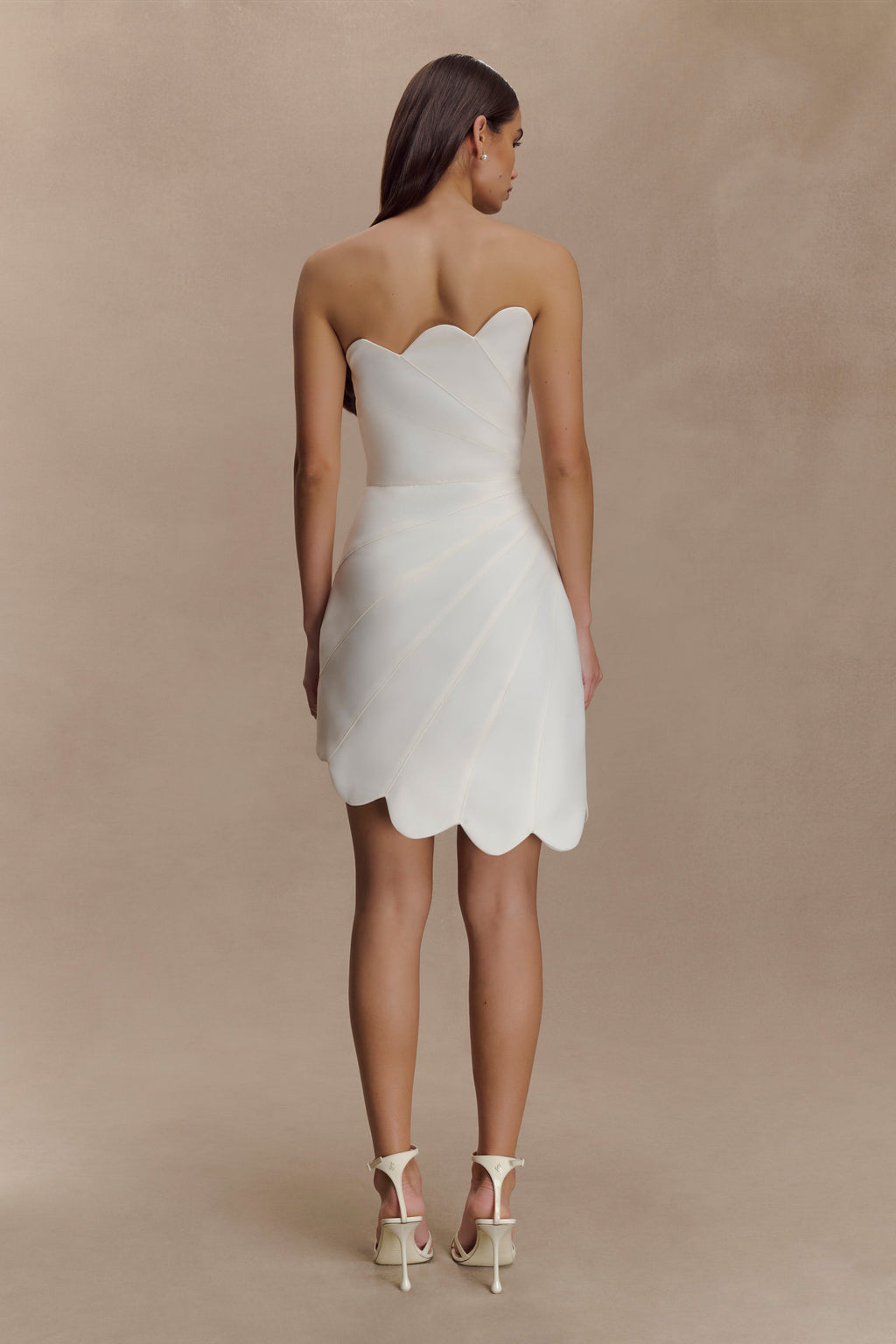 Atenea Satin Mini Dress - White