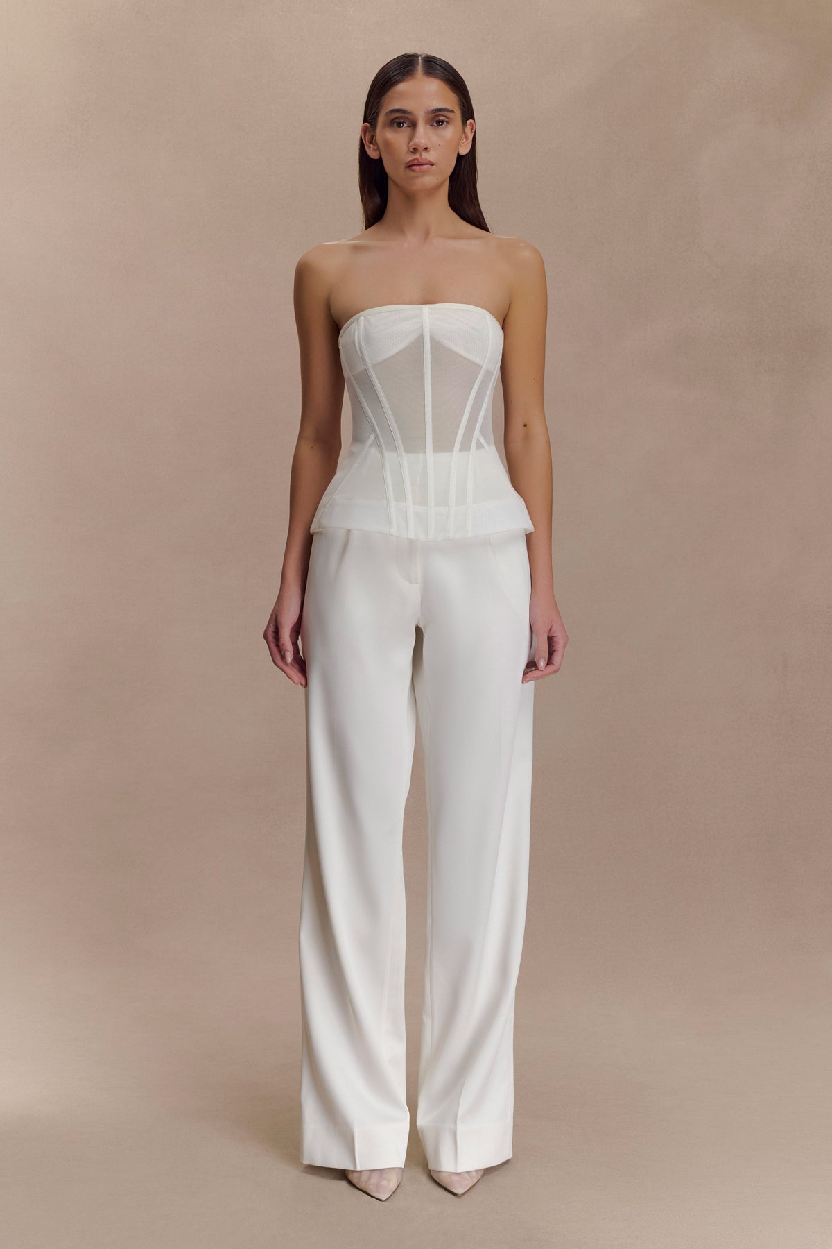 Zoe Structured Corset - White